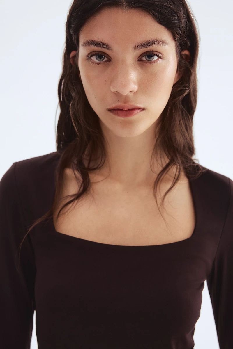 Long-sleeved Jersey Top