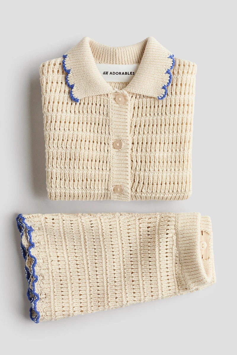 2-Piece Crocheted-Style Set