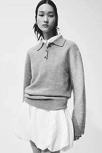 Wool Polo Sweater