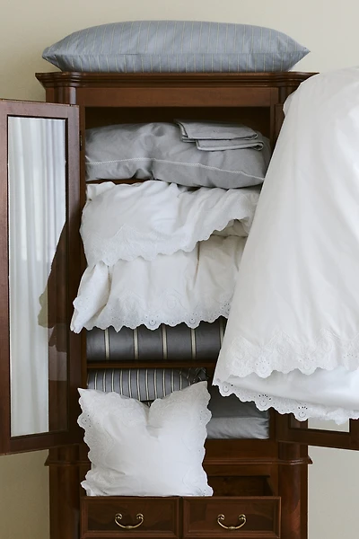Ensemble de couette lit simple avec broderies