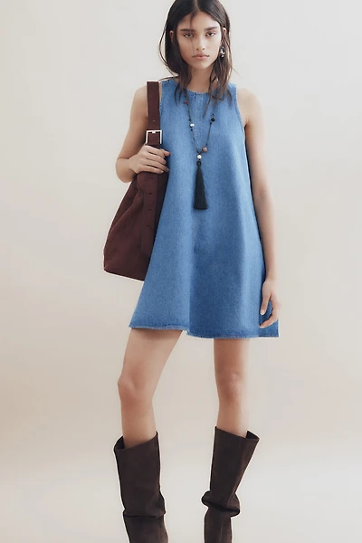 Robe trapèze en denim