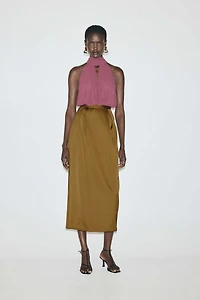 Jupe tulipe en satin