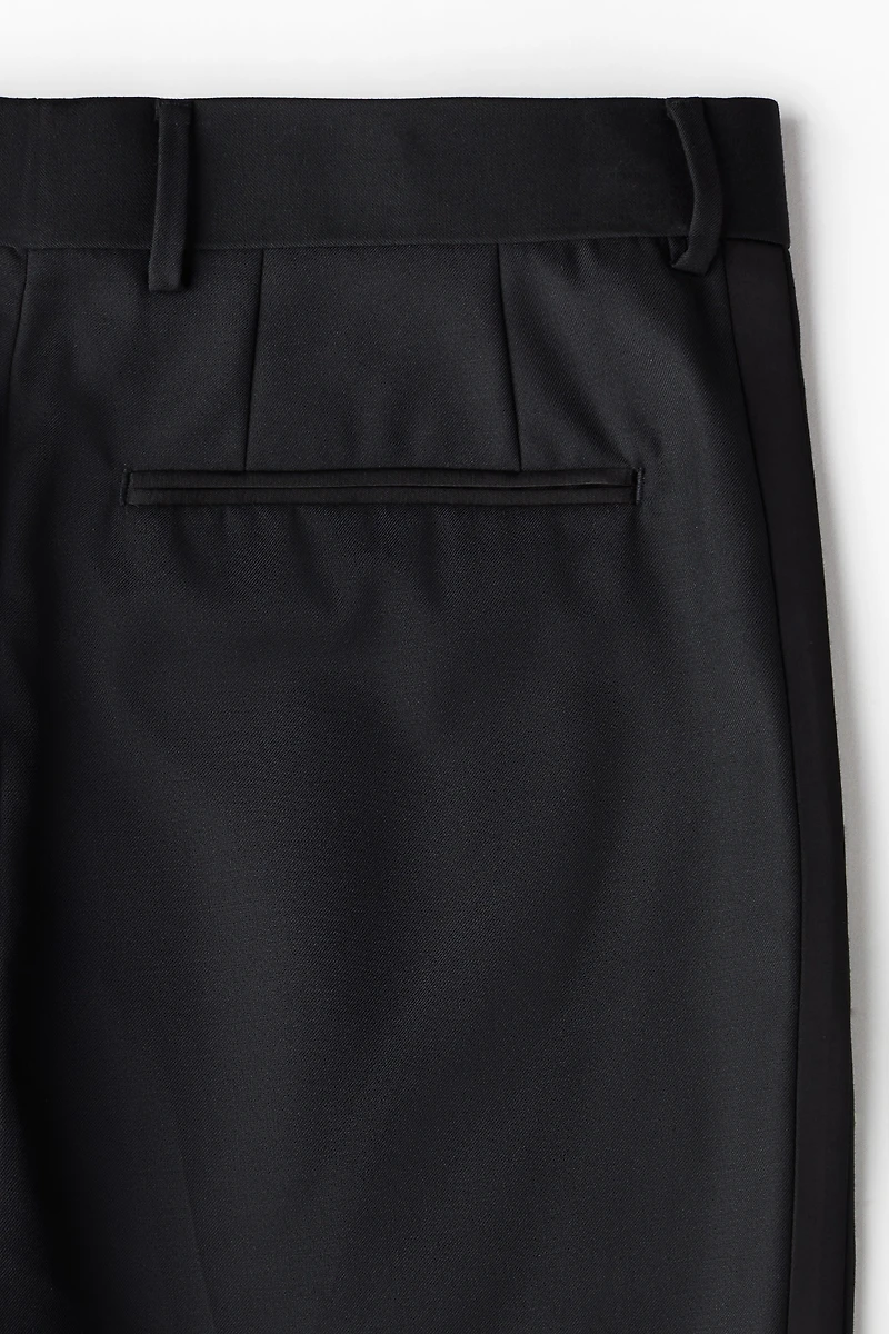 Slim-Fit Wool-Blend Tuxedo Pants