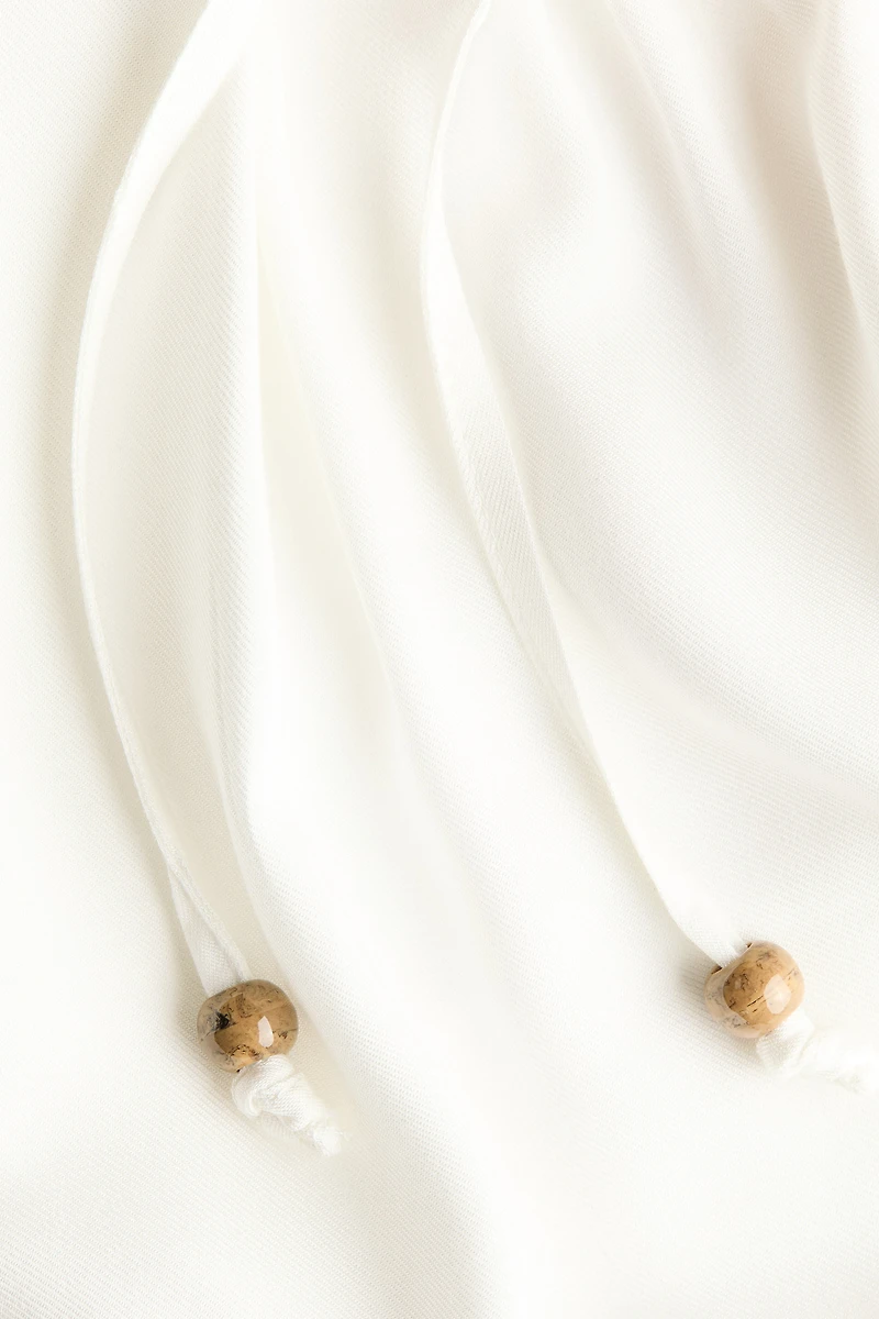 Wide-Leg Drawstring Pants