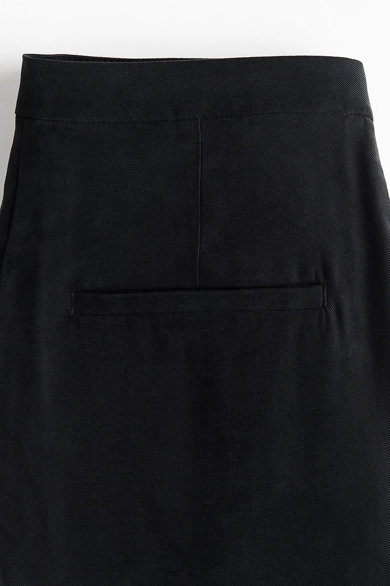 Viscose-Blend Barrel-Leg Pants