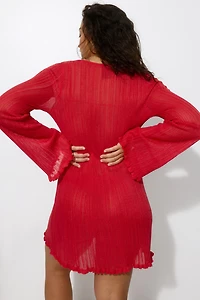 Rib-Knit Beach Dress