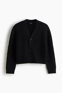 Loose-Fit Rib-Knit Cardigan