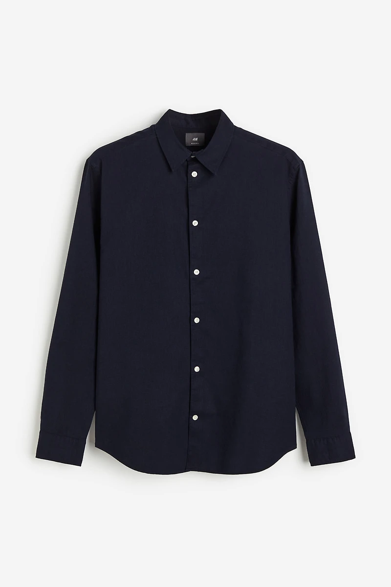 Regular Fit Linen-blend Shirt