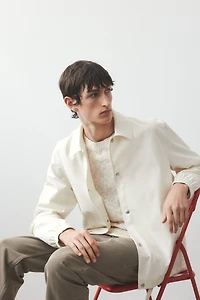 Regular Fit Canvas Coach Jacket