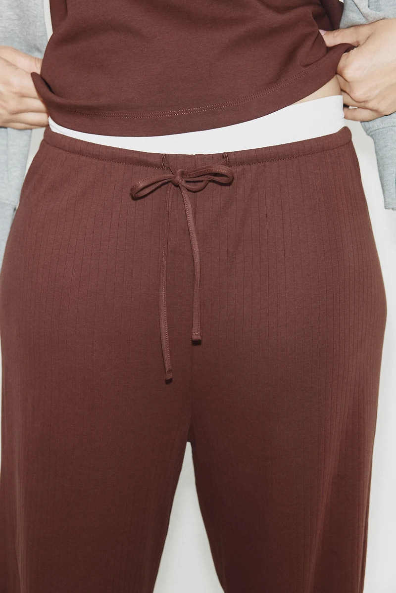 Ribbed Drawstring Pants