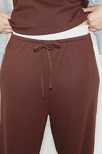 Ribbed Drawstring Pants