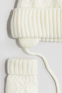 Ensemble 2 pièces avec bonnet et mitaines