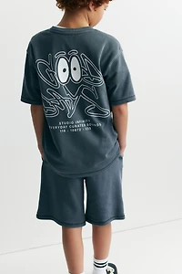 2-Piece Printed Sweatshirt and Joggers Set