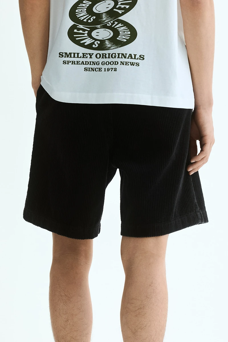 Loose-Fit Corduroy Shorts