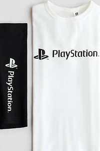 Snug-Fit Printed Cotton Pajamas