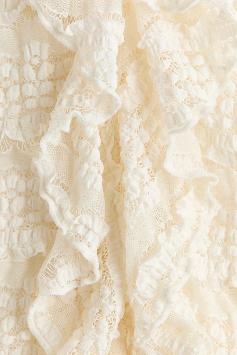 Lace-Look Jersey Blouse