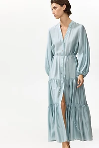 Shirt Dress with Tiered Skirt