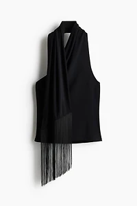 Haut asymétrique avec col écharpe