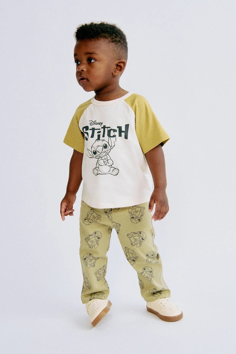 Cotton T-Shirt with Printed Motif