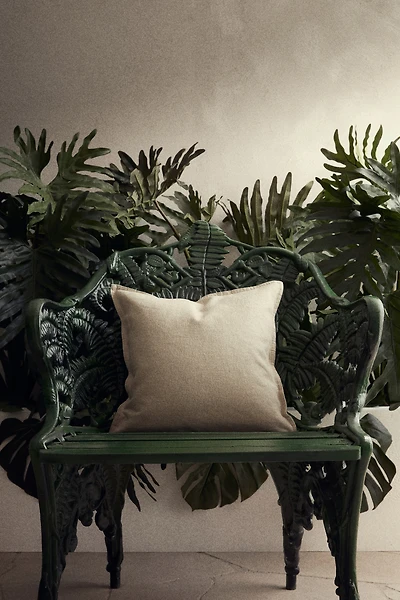 Housse de coussin en lin mélangé