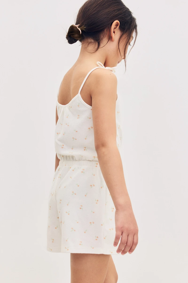 Patterned Terry Jumpsuit
