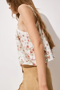 Lace-Detail Strappy Top
