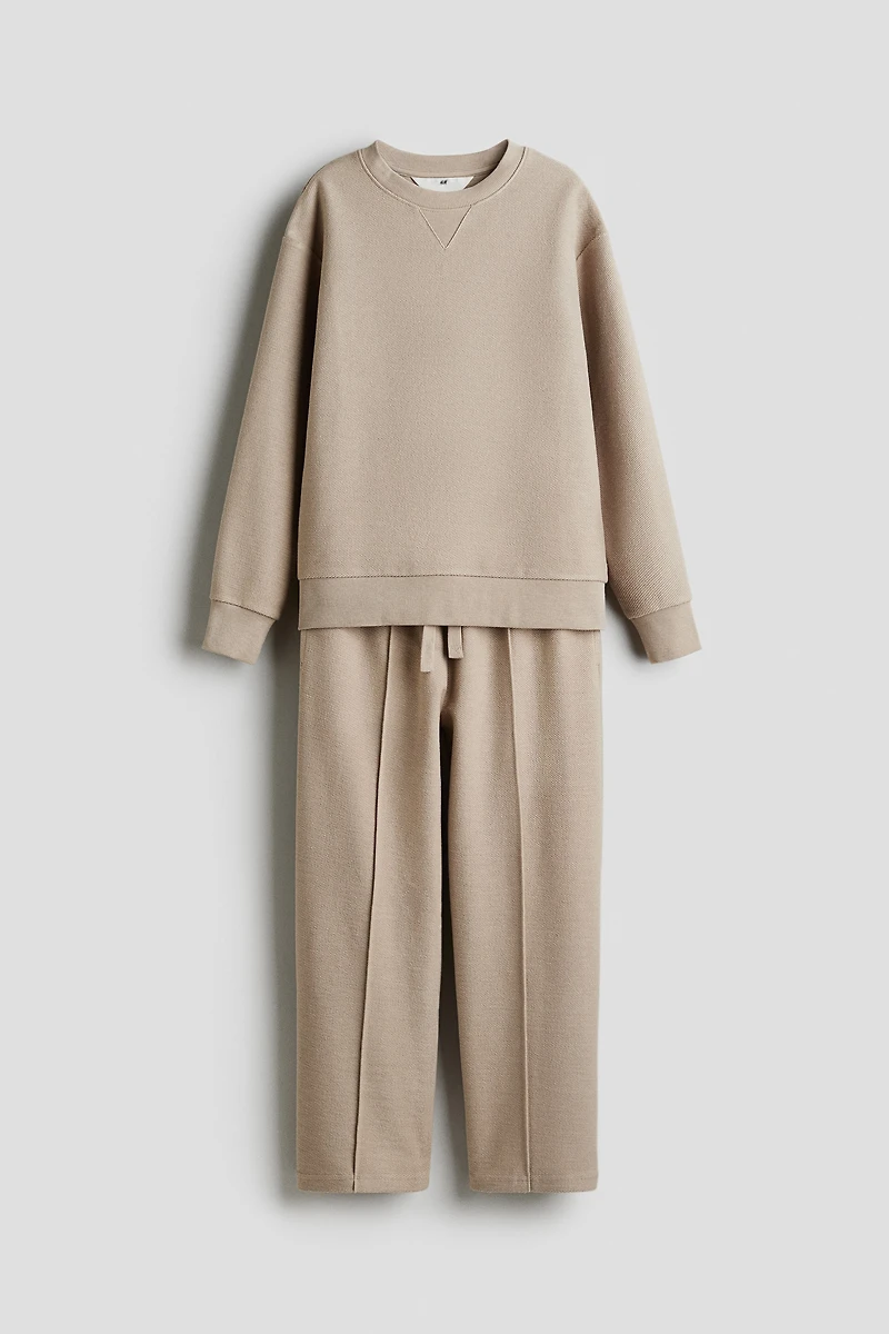 Ensemble 2 pièces en molleton texturé