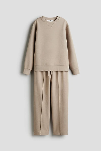 Ensemble 2 pièces en molleton texturé