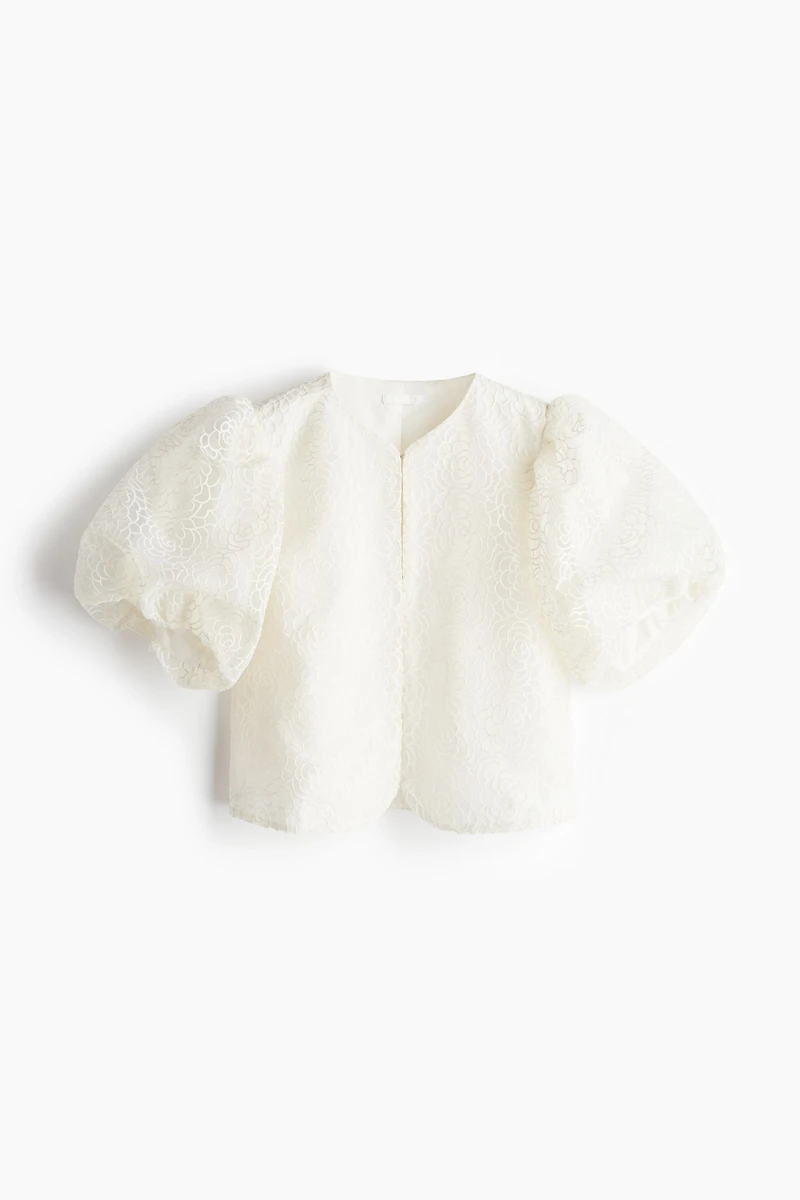 Balloon-Sleeved Blouse