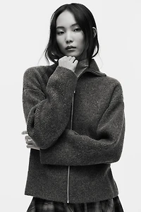 Cardigan with Zipper