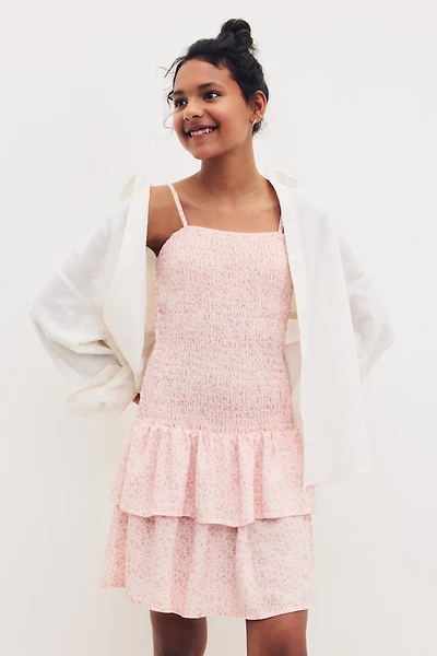 Smocked Strappy Dress
