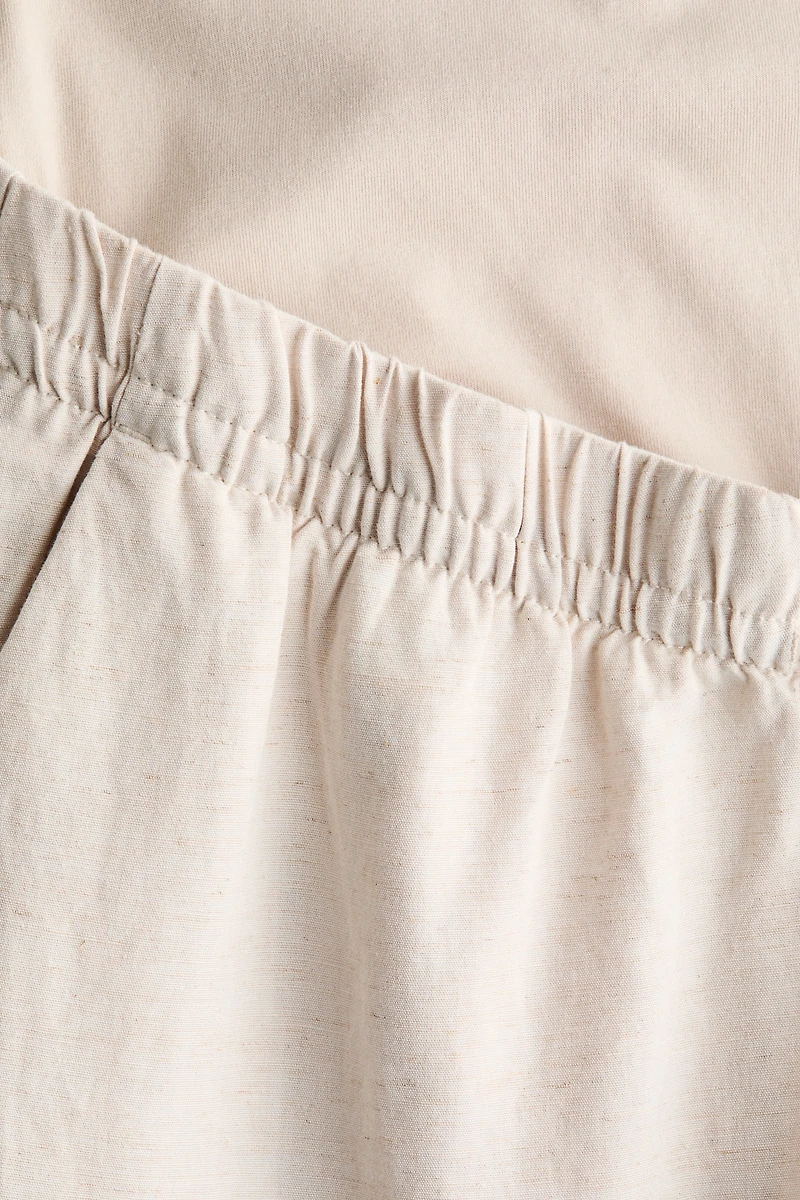 Pantalon MAMA à cordon en lin mélangé