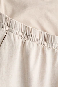 Pantalon MAMA à cordon en lin mélangé