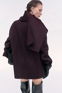 Manteau fait main en laine mélangée