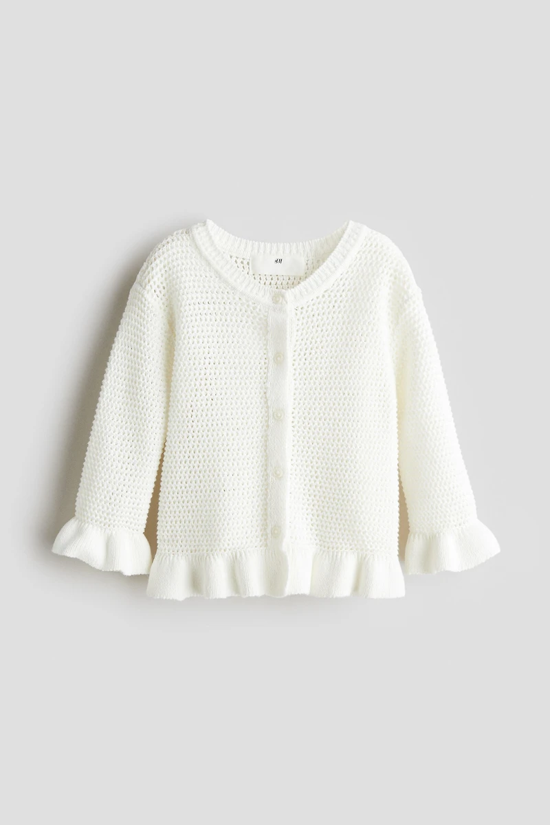 Crochet-Look Cardigan