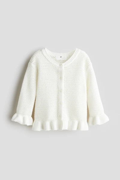 Crochet-Look Cardigan