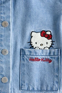 Embroidered-Detail Denim Jacket