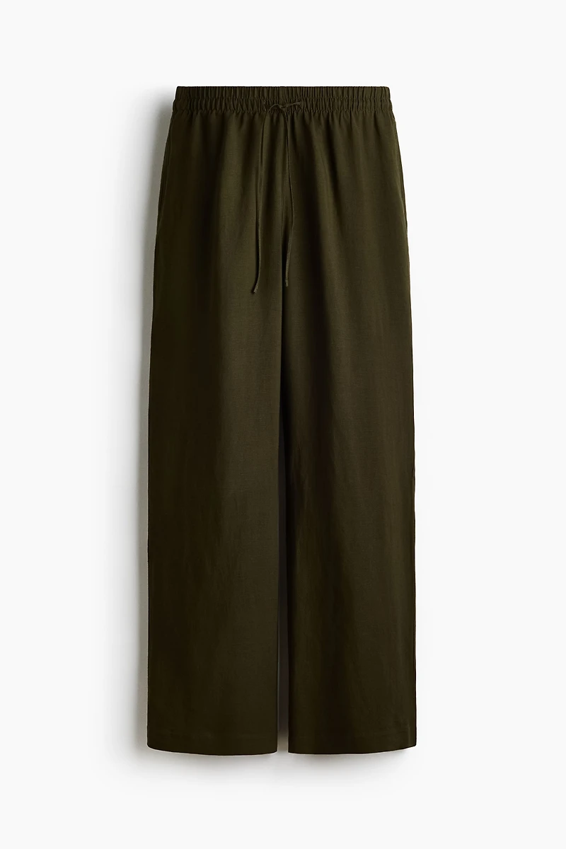 Linen-Blend Pants