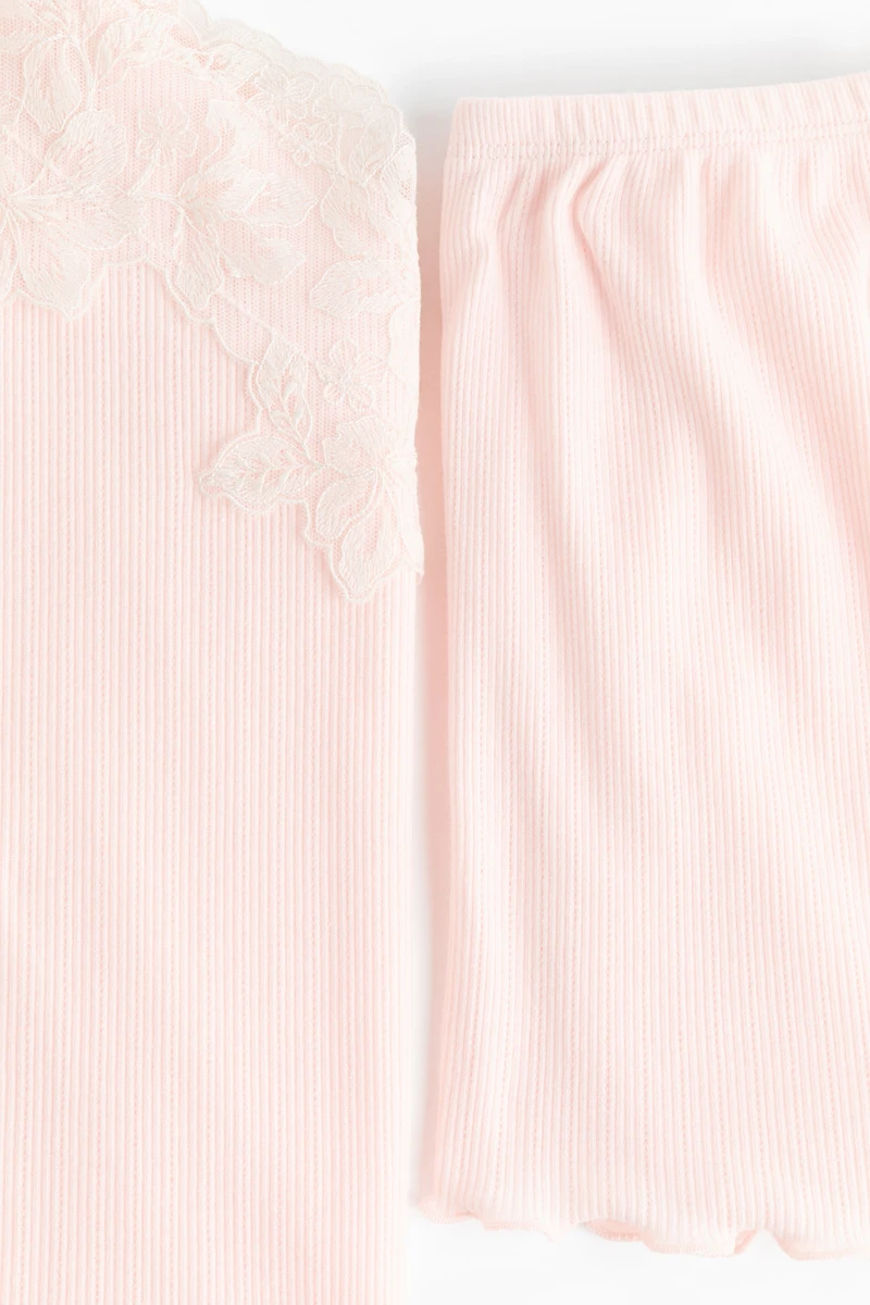 Ribbed Jersey Pajamas