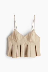 Pleated Strappy Top