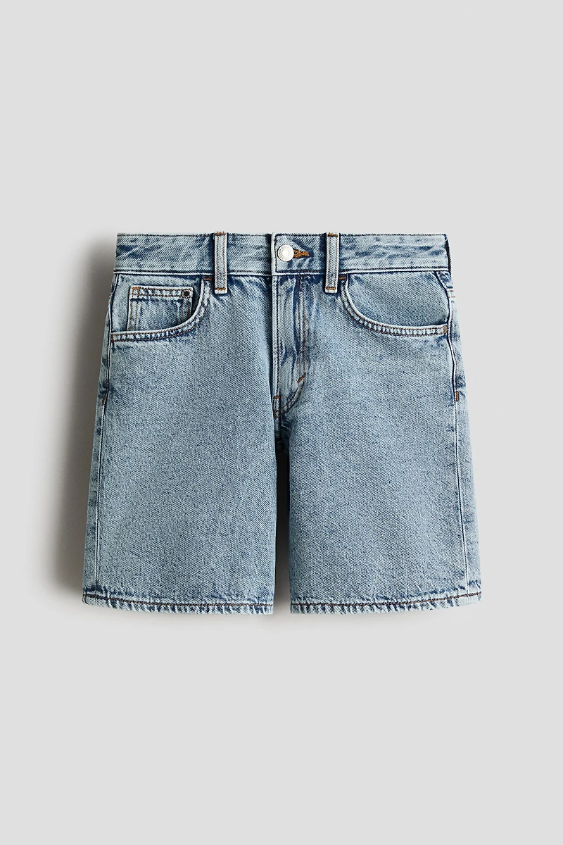 Loose-Fit Denim Shorts