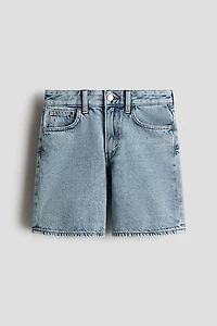 Loose-Fit Denim Shorts