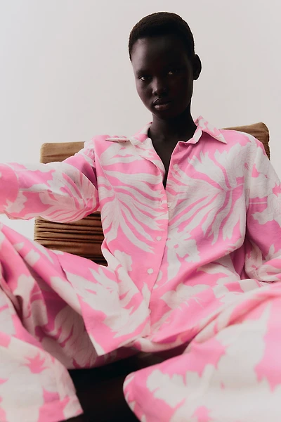 Patterned Oversized Shirt
