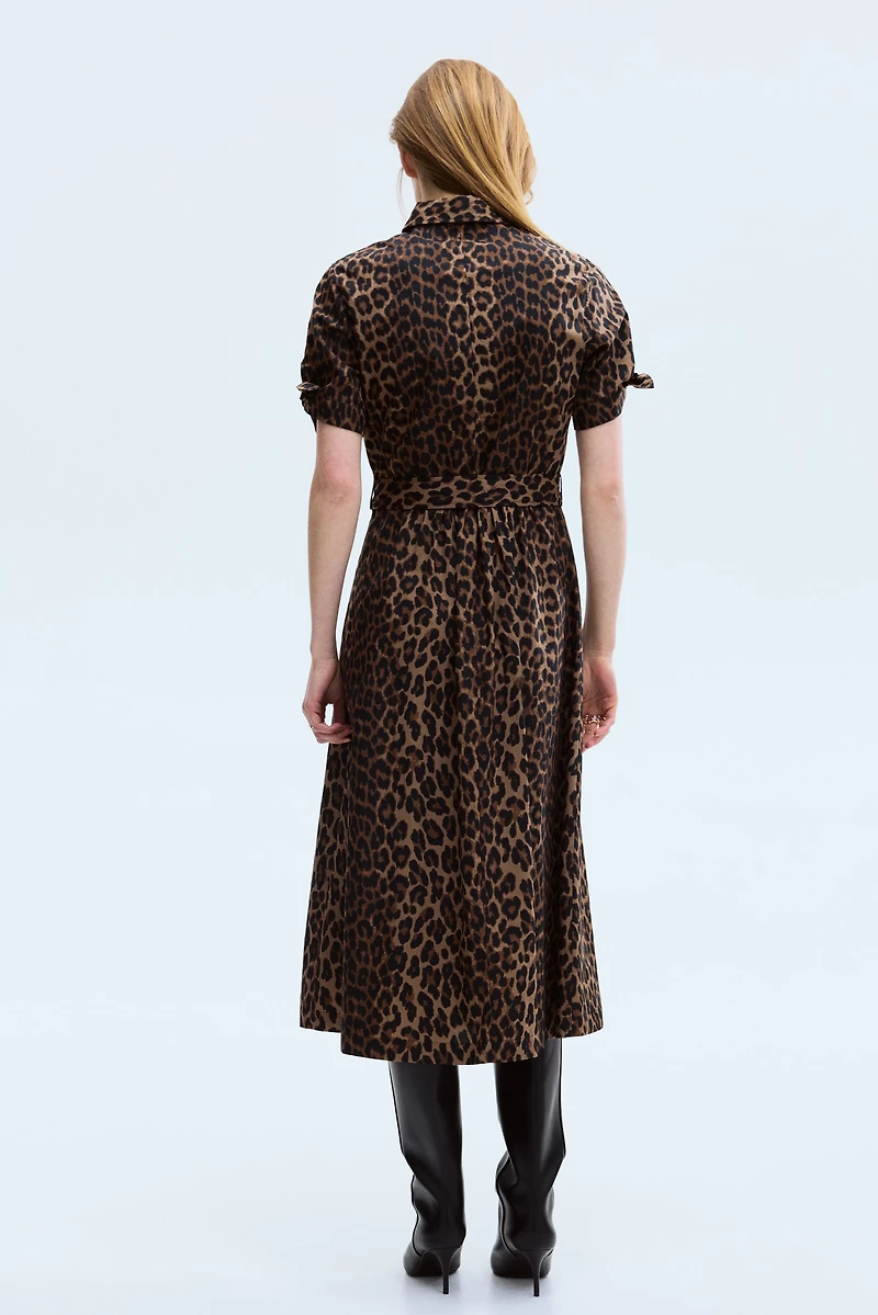 Short-Sleeved Shirt Dress