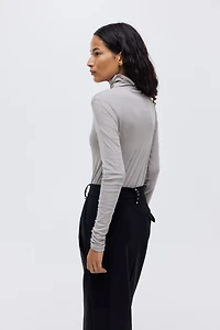 Pima Cotton Turtleneck Top