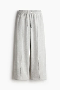 Wide-Leg Crease-Front Sweatpants
