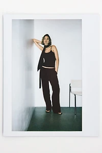 Linen-Blend Dress Pants