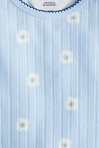 Pointelle Jersey Top