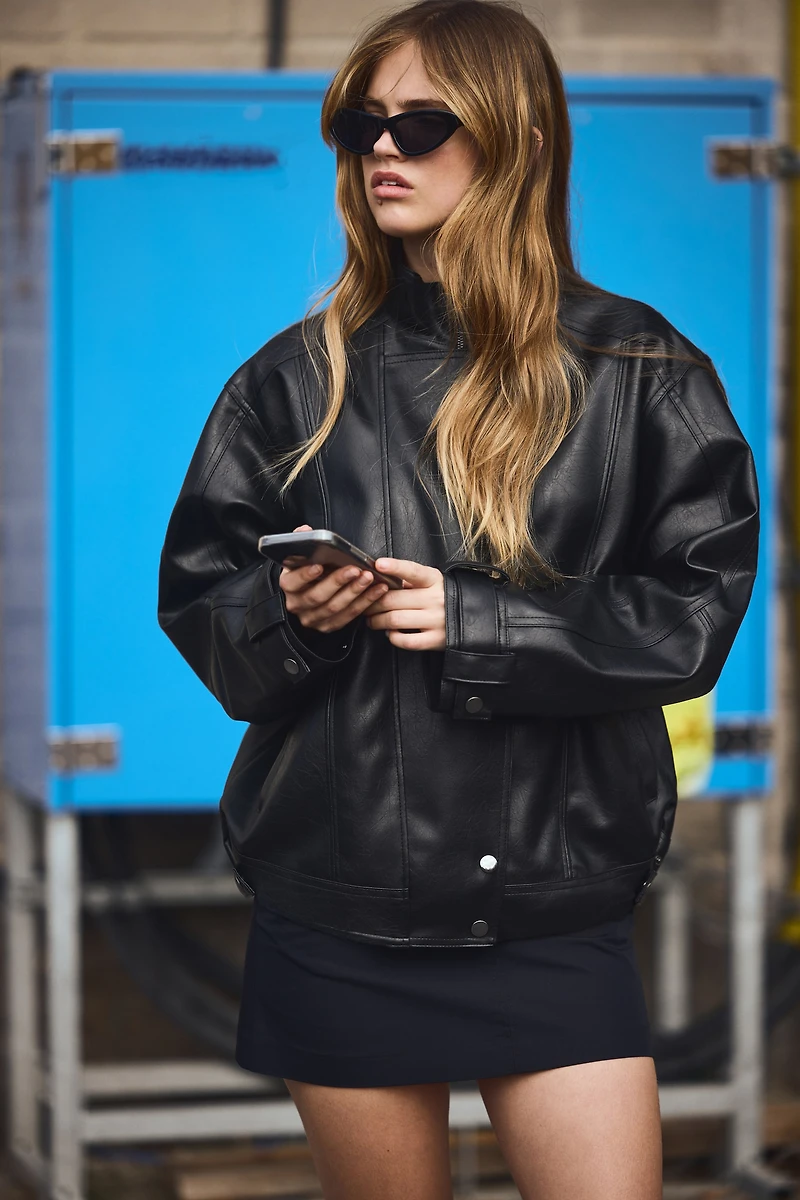 Oversized Biker Jacket