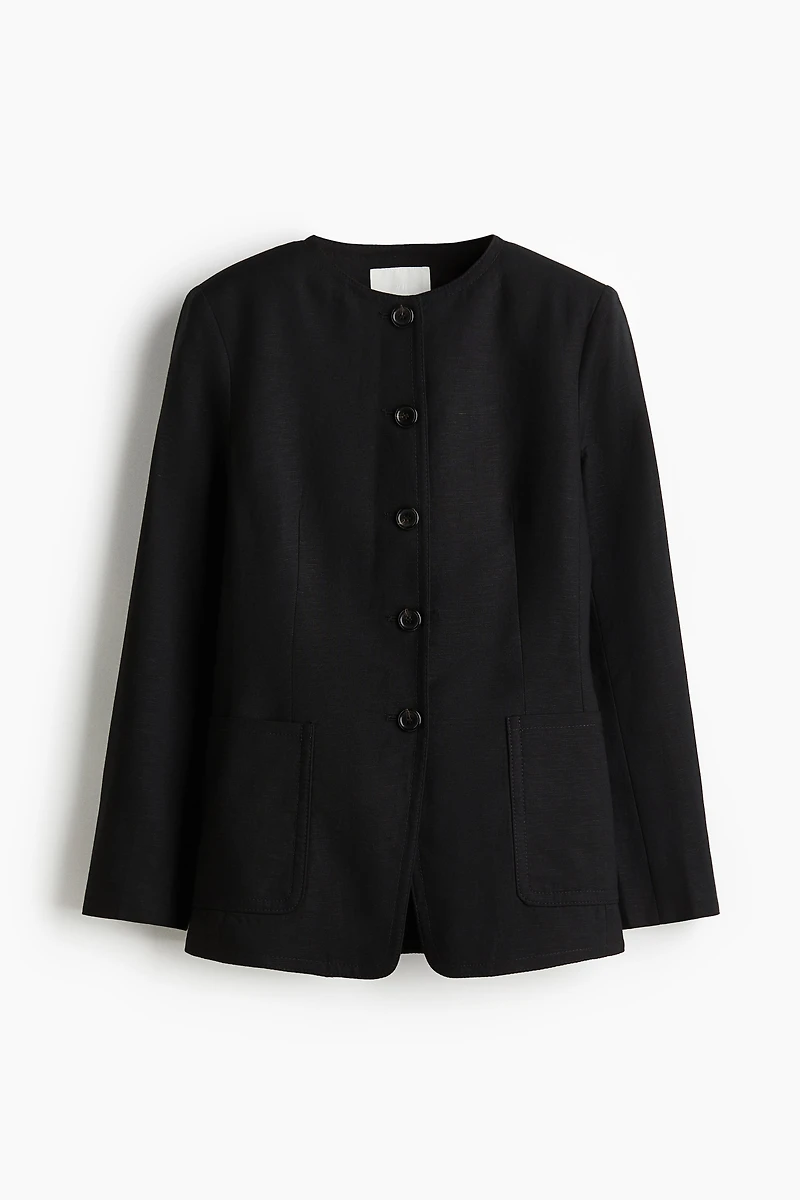 Linen-Blend Jacket